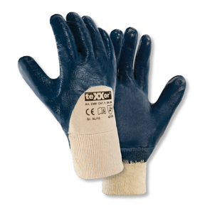 WD Handschuh Nitril blau mit Strickbund Gr.10